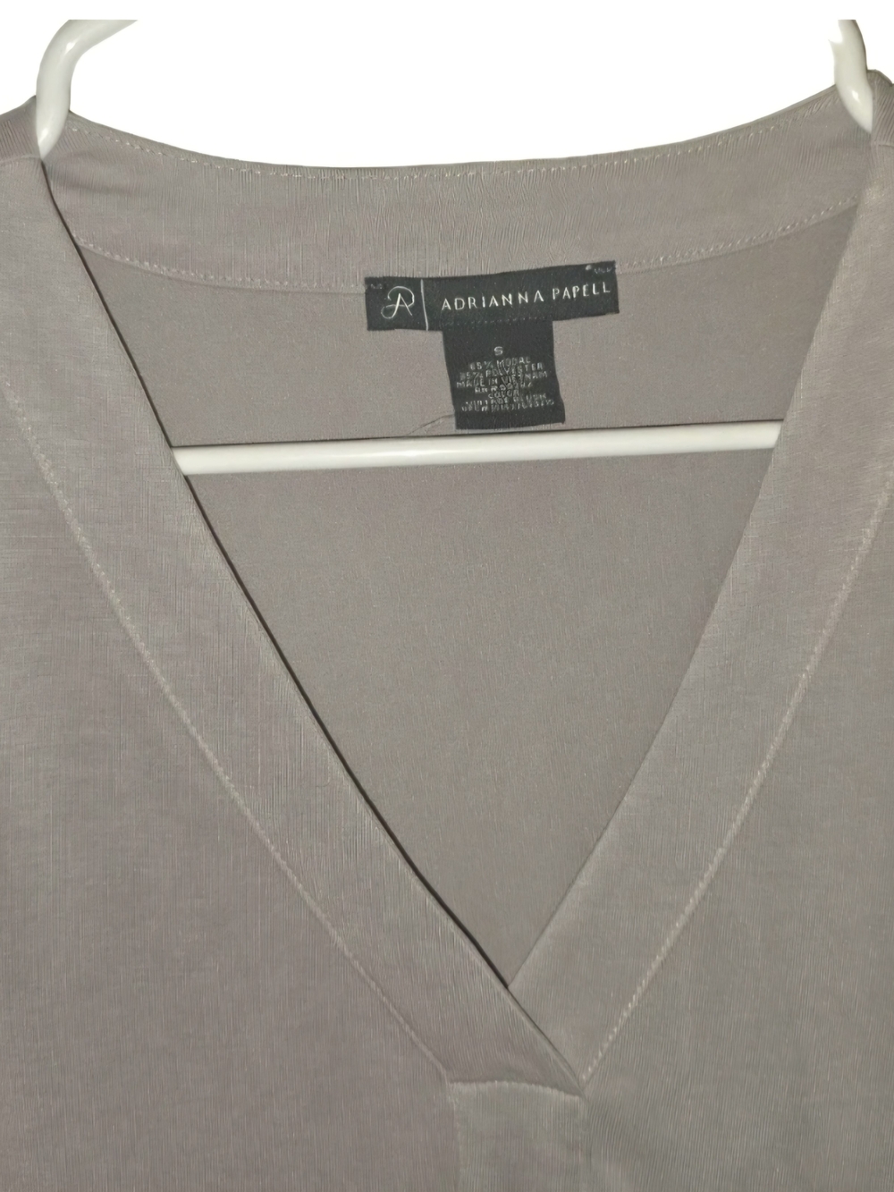 Adrianna Papell Small Light Lavender Modal V-Neck Top